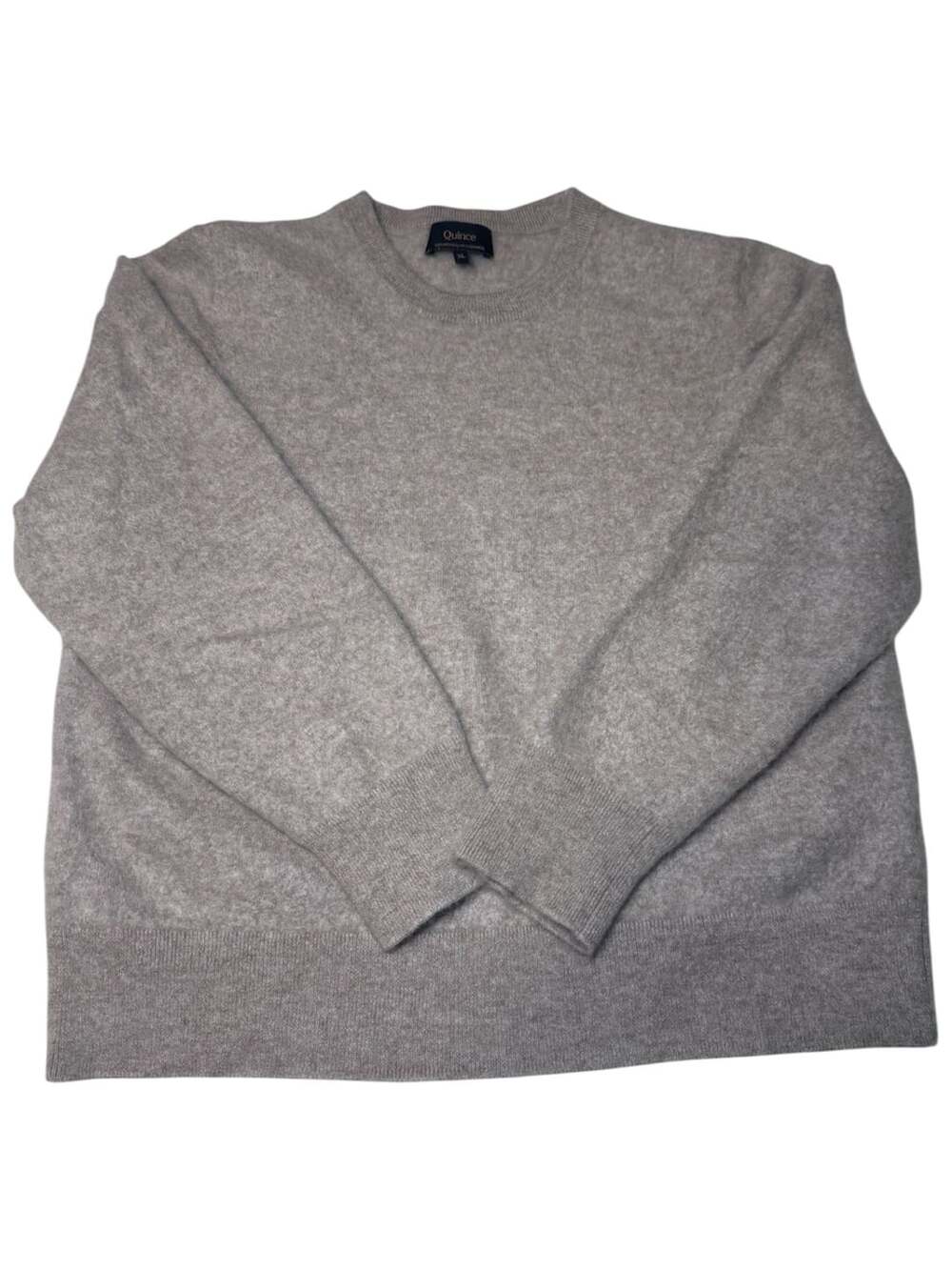 Quince 100% Mongolian Cashmere Crewneck Sweater Women’s XL Tan